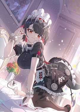 Anime Girl in Maid Outfit