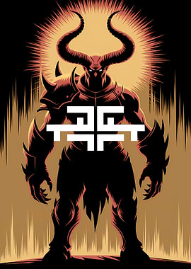 Horned Demon Warrior Illustration