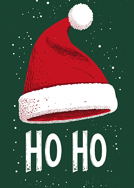 Christmas Santa Hat with Ho Ho