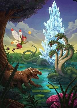 Fantasy Fairy Tale Creature Encounter