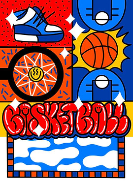 Basketball Pop Art Graphic