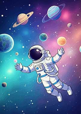 Astronaut Floating Space