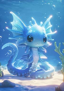 Cute Blue Sea Creature
