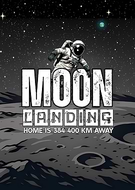 Moon Landing Astronaut in Space