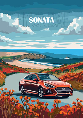 Hyundai Sonata by the Coast