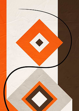 Abstract Geometric Art with Diamonds