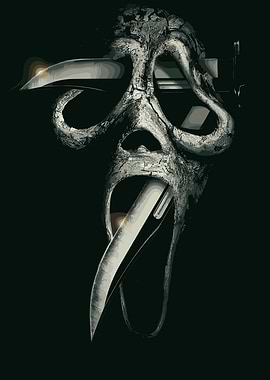 Ghostface Mask with Knives