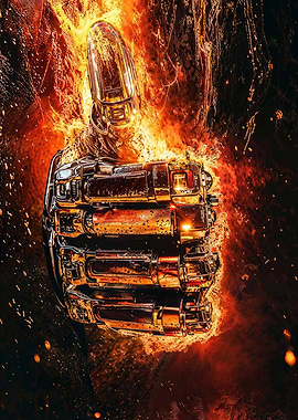 Fiery Mechanical Thumbs Up