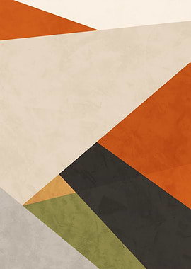 Abstract Geometric Art with Earth Tones