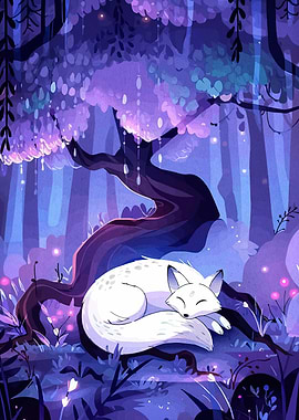 Sleeping Fox in Enchanted Forest