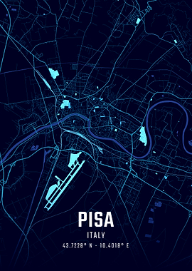 Pisa Midnight City Map