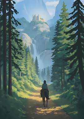 Horseback Riding to Distant Castle