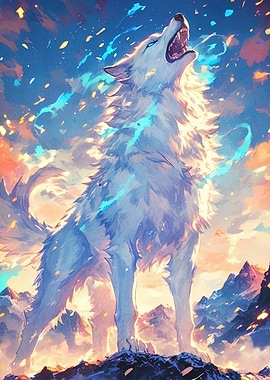 Howling Wolf Digital Art