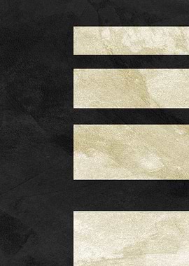 Abstract Black and Beige Geometric Art