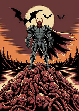 Red-Skinned Warrior on Skull Mountain