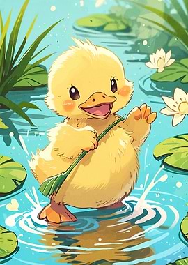 Cute Duckling Pond