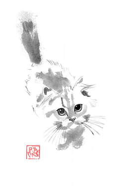 Watercolor Cat Portrait