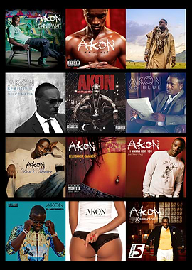Akon Album Covers Collage
