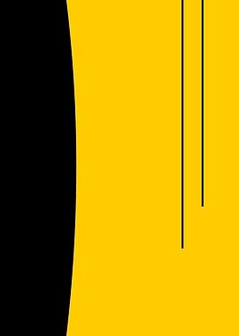 Minimalist Black and Yellow Abstract
