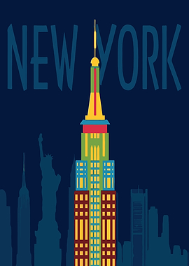 New York Cityscape Illustration