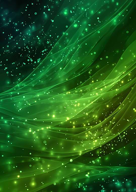 Abstract Green Waves