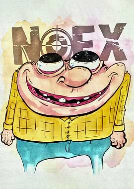 Cartoon Character with NOFX Text