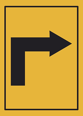 Turn Right Arrow Sign