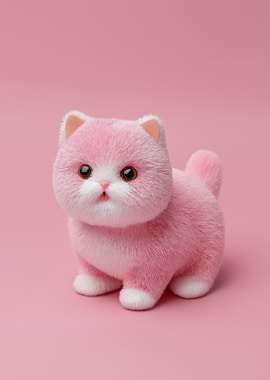 Pink Fluffy Kitte