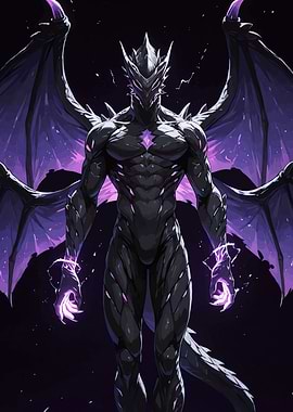 Dark Dragon Warrior Purple Energy