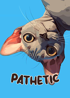 Pathetic Sphynx Cat Portrait
