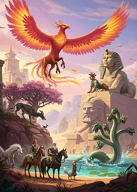 Fantasy Landscape Mythical Creatures