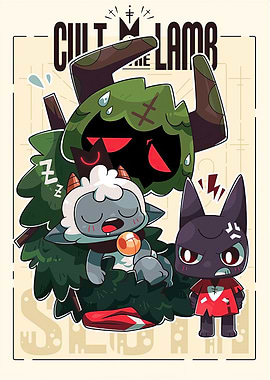 Cult of the Lamb characters illustration