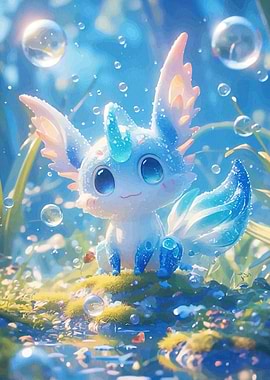 Blue Creature a Magical Forest