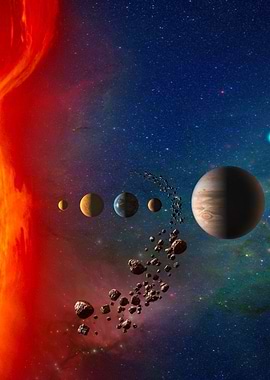 Planets and Asteroids in Space