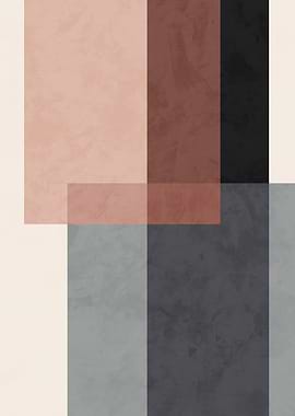 Abstract Geometric Color Block Art
