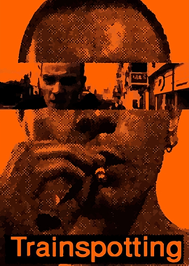 Trainspotting Movie Poster Orange