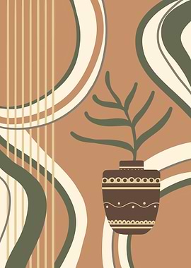 Boho Abstract Plant 3