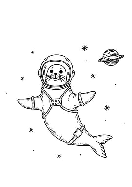 Astronaut Seal in Space