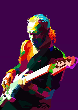 90s Bass Musician Rock Decade Pop Art