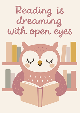 Reading Owl Illustration