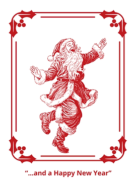 Vintage Santa Claus New Year Card