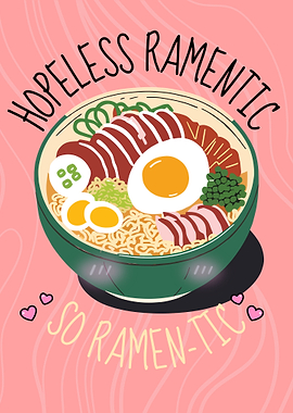 Hopeless Ramentic Ramen Bowl Illustration