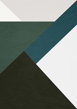 Abstract Geometric Color Block Art