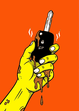 Melting Car Key in Hand