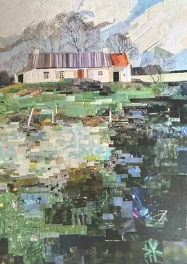 Irish Cottage (Collage)