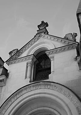 Architectural Detail of a Stone Building