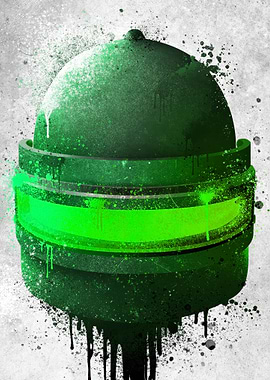 Green Grenade Digital Art