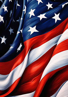 Waving American Flag