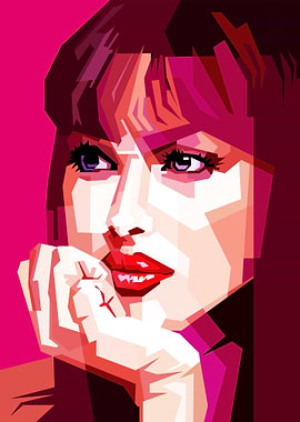 Beautiful Italian Movie Actress Pop Art
