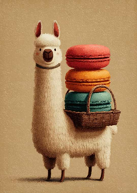 Llama & Macaron Stack